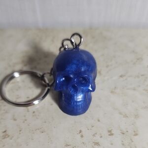 Skull Keychain ( blue )